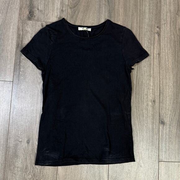 Madewell Essential Slim Tee SZ XS Black Lightweight Cotton Stretch Short Sleeve - Picture 3 of 8